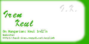 iren keul business card